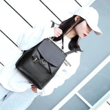 Leisure PU Leather School Bags Women Durable Casual Shoulder Handbags