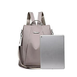 Solid Women Large Capacity Anti-theft Shoulder Bag Backpack