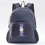 Foldable Backpack Ultralight Hiking Backpack Purple Flower Pattern