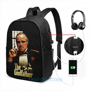 USB Charge Backpack Men School Bags Travel Laptop Bag