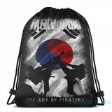 Taekwondo Mountain Fighter Vintage 2 USB Charge Backpack Men School Travel Bag