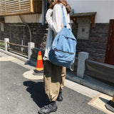 Vintage Denim School Bag Shoulder Backpack