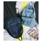Vintage Denim School Bag Shoulder Backpack