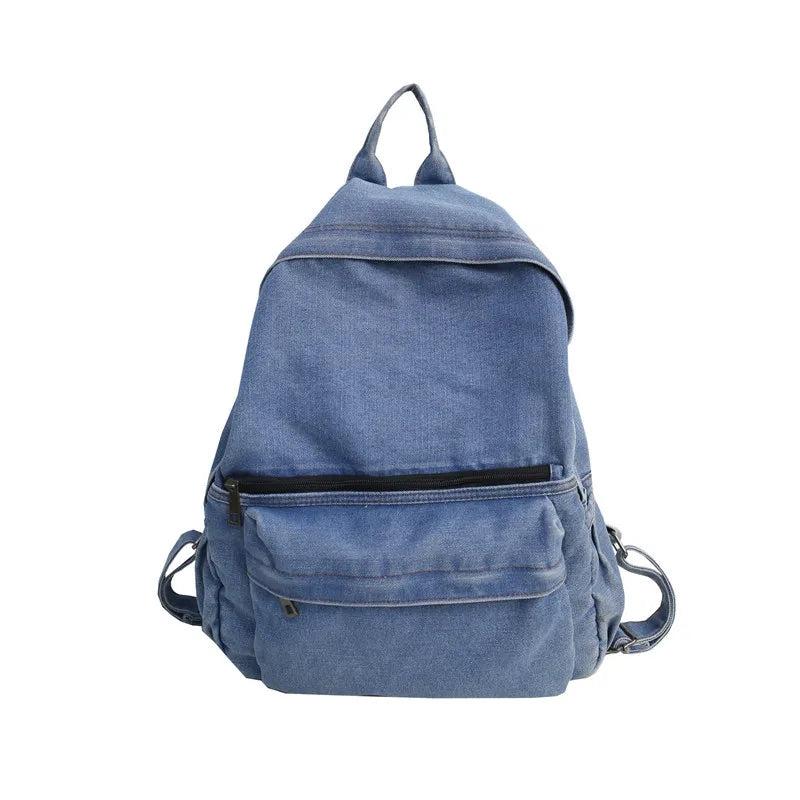 Vintage Denim School Bag Shoulder Backpack