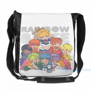 Rainbow Brite USB Charge Backpack Men Women Travel Laptop Bag