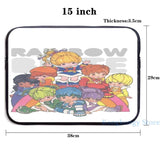 Rainbow Brite USB Charge Backpack Men Women Travel Laptop Bag