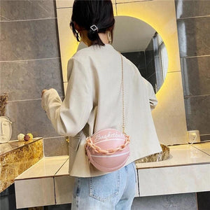 Female Pink Basketball Bag Ball Purses For Teenagers Women Shoulder Bags