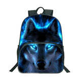 16 Inch School Backpack Wolf 3D Printed Bagpack Bolsas Escolares