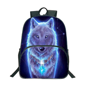 16 Inch School Backpack Wolf 3D Printed Bagpack Bolsas Escolares