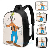 Funny Graphic Print Goofy Hands Wide USB Charge Backpack