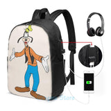 Funny Graphic Print Goofy Hands Wide USB Charge Backpack