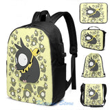 Ranma 1 2 Ryoga the Pig USB Charge Backpack School Travel Laptop Bag