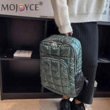 Quilted Women's Backpack Waterproof Rhomboid Pattern for Travel Shopper