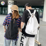 Denim Canvas Daypack Students Schoolbag Hiking Backpacks