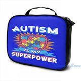 Funny Graphic Autism Tee USB Charge Backpack School Travel Laptop Bag