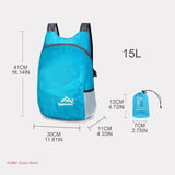 Small Casual Foldable Backpack Outdoor Bag 15L