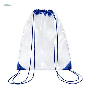 Clear Drawstring Backpack School Gym Bag