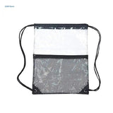 Clear Drawstring Backpack School Gym Bag