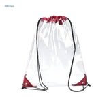Clear Drawstring Backpack School Gym Bag