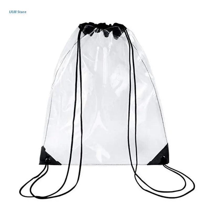 Clear Drawstring Backpack School Gym Bag