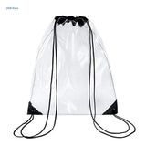 Clear Drawstring Backpack School Gym Bag