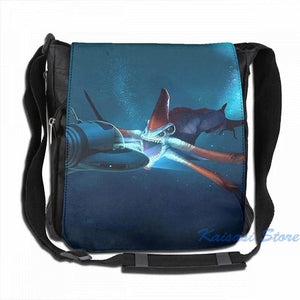 Subnautica Sea Monster USB Charge Backpack, Men Women Travel Laptop Bag