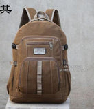 50L Canvas Backpack Large Capacity Travel Bag Men Women