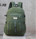 50L Canvas Backpack Large Capacity Travel Bag Men Women