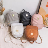 Women's Mini Multi-Function Backpack Shoulder Bag PU Leather