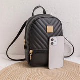Women's Mini Multi-Function Backpack Shoulder Bag PU Leather