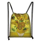 Oil Painting Tears Kiss Water Lilies Starry Night Backpack