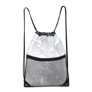 Waterproof PVC Drawstring Backpack with Mesh Pocket