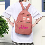 Personalized Name Women Cartoon Student Schoolbag Large Capacity Backpack