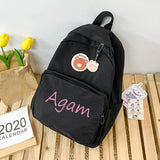 Personalized Name Women Cartoon Student Schoolbag Large Capacity Backpack