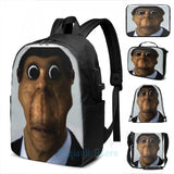 Obunga USB Charge Backpack School Bags Travel Laptop bag