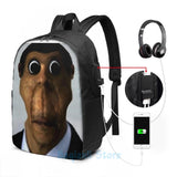 Obunga USB Charge Backpack School Bags Travel Laptop bag