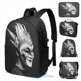 Boris Brejcha USB Charge Backpack School Travel Laptop Bag