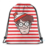 Where's Waldo Face USB Charge Backpack School Bag