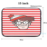Where's Waldo Face USB Charge Backpack School Bag