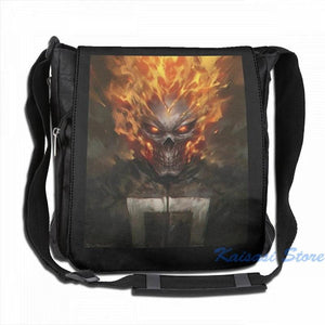 Ghost Rider Shirt USB Charge Backpack School Travel Laptop Bag