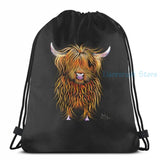 Highland Cow Humphrey USB Charge Backpack by Shirley MacArthur