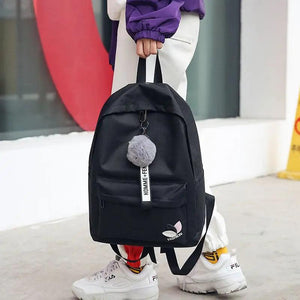 Nylon Printing School Backpack for Teenage Girls