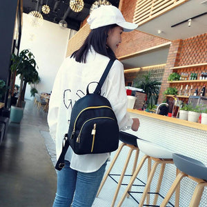 Small Travel Backpack Women Oxford Daypack Schoolbag Satchel Shoulder Bag
