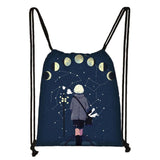 Triple Moon Goddess / Star of David Backpack Wicca Travel Bag