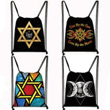 Triple Moon Goddess / Star of David Backpack Wicca Travel Bag