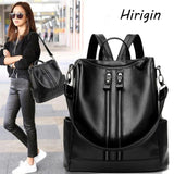 High Youth PU Leather Backpack for Teenage Female