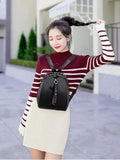 Leather Backpacks for Women School Bags Large Capacity Rucksack