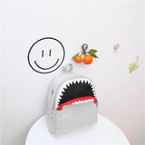 Toddler Cartoon Zipper Backpack Shark Shape Daypack