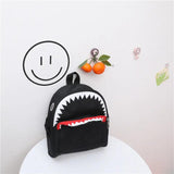 Toddler Cartoon Zipper Backpack Shark Shape Daypack