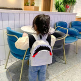 Toddler Cartoon Zipper Backpack Shark Shape Daypack